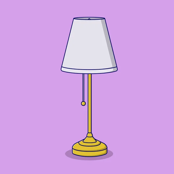 Tabel Lamp Vector Icon Illustratie Met Outline Voor Design Element — Stockvector