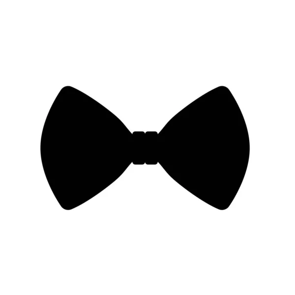 Bow Tie Silhouette Černobílé Prvky Návrhu Ikon Izolovaném Bílém Pozadí — Stockový vektor