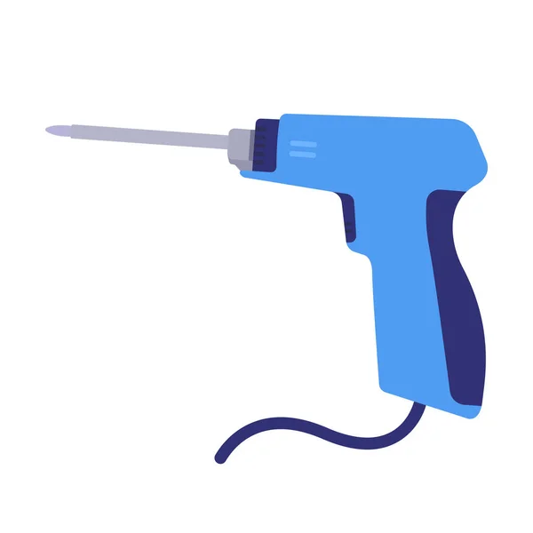 Soldeerpistool Flat Illustration Clean Icon Design Element Geïsoleerde Witte Achtergrond — Stockvector