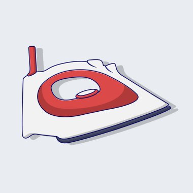 Giysi Vektörü Simgesi Resimlendirmesi Ütüleniyor. Demir Vektör. Web İniş Sayfası, Bayrak, Flyer, Etiket, Duvar Kağıdı, Arkaplan İçin Düz Çizgi Film Biçimi