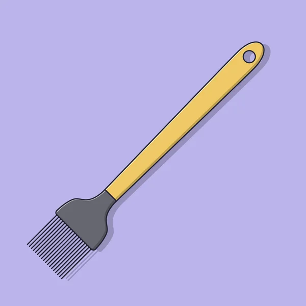 Gebäckpinsel Vector Icon Illustration Mit Umriss Für Design Element Clip — Stockvektor