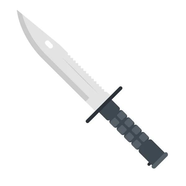 Survival Knife Flat Illustration Clean Icon Design Element Isolated White — Vector de stock