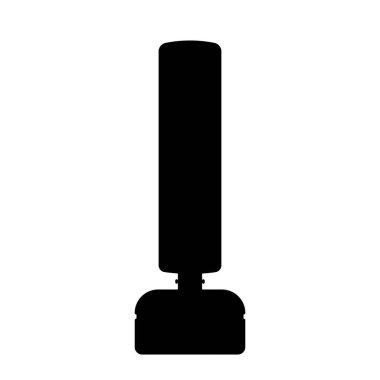 Pompa Çuvalı Silueti. İzole edilmiş Beyaz Arkaplanda Siyah ve Beyaz Simge Tasarım Elementleri