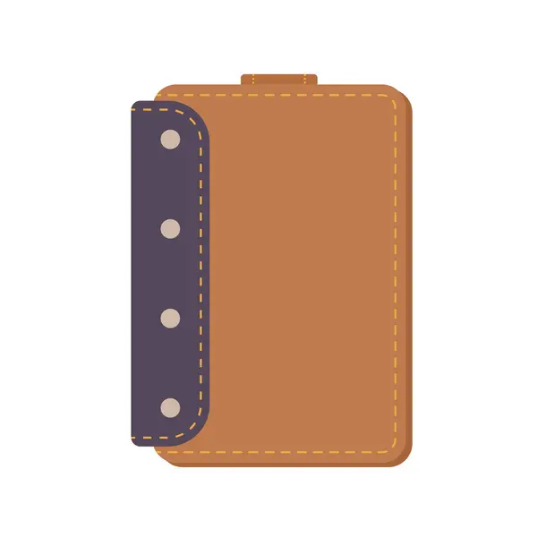 財布フラットイラスト 隔離された白い背景のきれいなアイコンの設計要素 — ストックベクタ