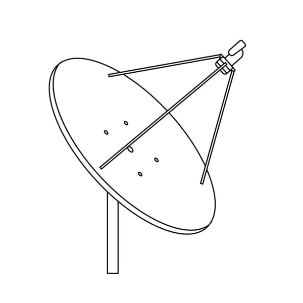 Antena parabólica, icono de vector de antena en blanco 3337408 Vector en  Vecteezy
