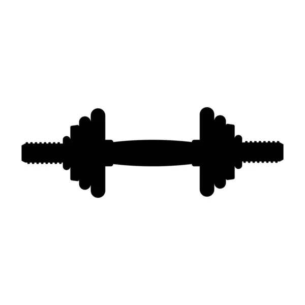 Dumbbell Silhouette Black White Icon Design Elements Isolated White Background Vectores De Stock Sin Royalties Gratis