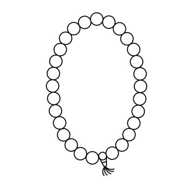 Dua Boncukları Beyaz Arkaplan Görüntü Özeti