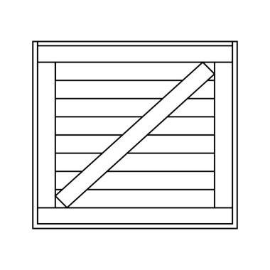 Sandık Kutusu Ana Hattı Beyaz Arkaplan Simgesi ResmiComment