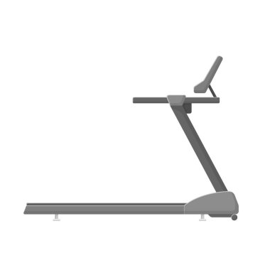 Koşu bandı düz çizimi. İzole edilmiş Beyaz Arkaplanda Temiz Simge Tasarım Elementi