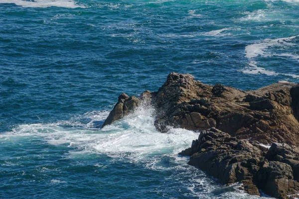 Rocks Coastline Waves Sea Pointe Van Plogoff Finistere Brittany France — Stock Photo, Image
