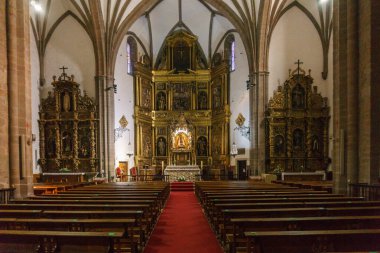 Araf 'ın Kutsal Ruhları' nın sunağı Basilica de la Virgen de la Encina, Ponferrada, Leon, İspanya