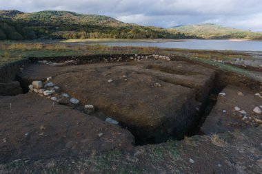 Aquis Querquennis eski Roma kampı Bande, Ourense, Galiçya, İspanya