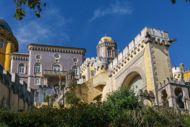 Pena, Sintra, Lizbon, Portekiz Ulusal Sarayı Cephesi