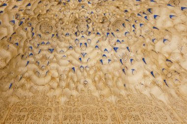 Endülüs, Endülüs, İspanya, Granada, Moorish taş sanat eserlerinin ayrıntıları.