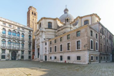 Campo San Geremia ve Santi Geremia Venedik 'teki Lucia Kilisesi, Veneto, İtalya