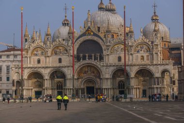 Basilica San Marco ve polis memuru Venedik, Veneto, İtalya