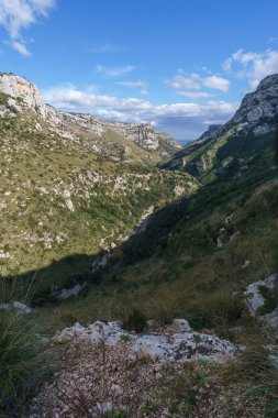 Oriented Nature Reserve Cavagrande del Cassibile, Syracuse, Sicilya, İtalya 'da güzel bir kanyon.