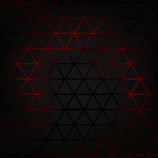 Fekete Háromszög Háttér Piros Fény — Stock Vector