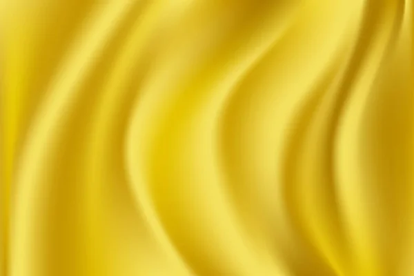 Желтая Волна Шелковая Ткань Фона Желтая Ткань Гладкий Свет — стоковый вектор
