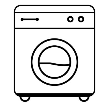 Çamaşır makinesinin ön yükleme ana hatları simge biçimi