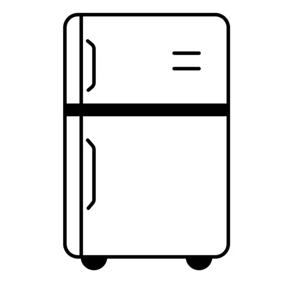 Puertas Refrigerador Contorno Icono Estilo — Vector de stock
