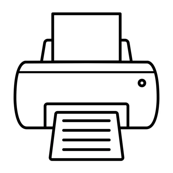 喷墨打印机轮廓图标风格 — 图库矢量图片