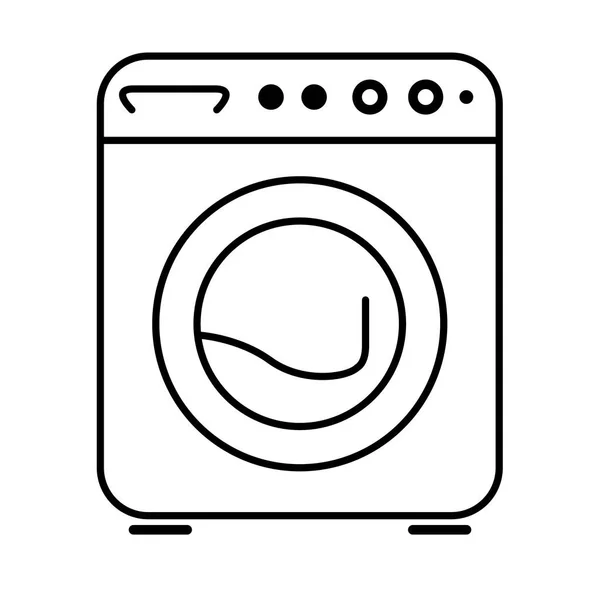 Çamaşır Makinesi Ana Hatları Simge Biçimi — Stok Vektör