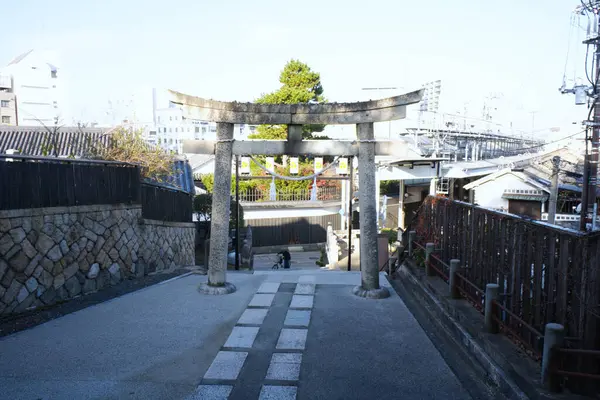 Kurashiki Japón Diciembre 2023 Puerta Del Santuario Achi Uno Los — Foto de Stock