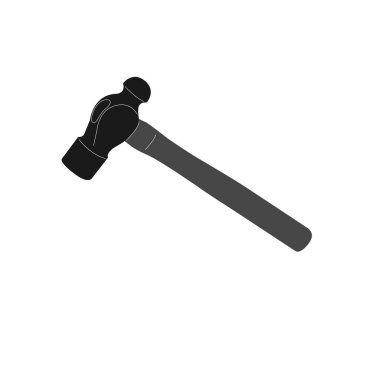 30 gramlık çekiç. beyaz arkaplanda izole