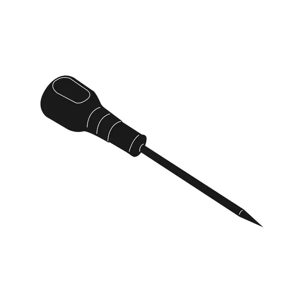 4in Scratch Awl 'da. beyaz arkaplanda izole