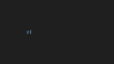 4K Video Animasyonu Merhaba Dünya metni, programlama Python dilinde ilk kod