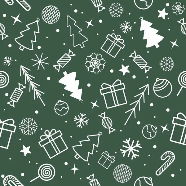 Kusursuz Desensiz Noel ve Yeni Yıl, Kumaş Tekstil İzleri veya Duvar Kağıdı Süslemeleri