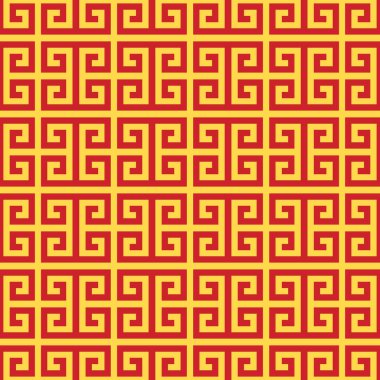 Geleneksel Çince Kusursuz Desen, vektör illüstrasyonu