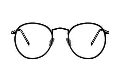 Yuvarlak Gözlüklü Adamlar Ana Hattı simgesi şeffaf arkaplanda izole edildi, Vektör illüstrasyonu