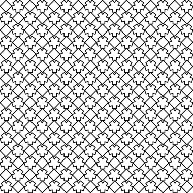 Kusursuz desensiz kare yıldız şekli taslak biçimi. vektör illüstrasyonu