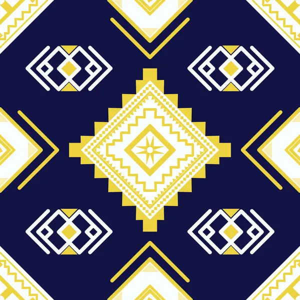 Kusursuz desenli yerli üçgen, kare şekilli kumaş ve halı. vektör çizimi tasarımı
