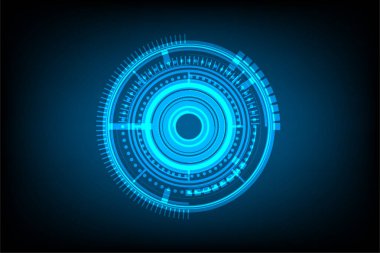 Ui HUD ekran teknolojisi sistemi fütüristik siber teknoloji kavramı. Vektör İllüstrasyonu