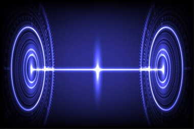 Soyut fütüristik teknoloji vizyon tasarımı, yenilikçi gelecek konsept geçmişi. vektör illüstrasyonu