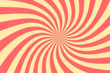 Sunburst Twist Spring Renk Şablonu. Arka plan kırmızı ve sarı renk. vektör illüstrasyonu