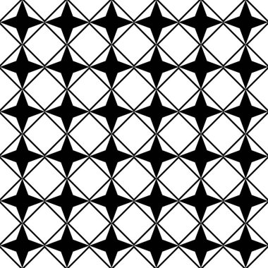 Kusursuz Desen Soyut Geometrik Arkaplan dikdörtgeni ve yıldız şekli, basit ve minimal, vektör çizimi