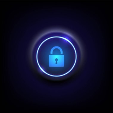 Teknoloji veri depolama güvenliği, İnternet veri sunucu bağlantı konsepti, vektör ve illüstrasyon