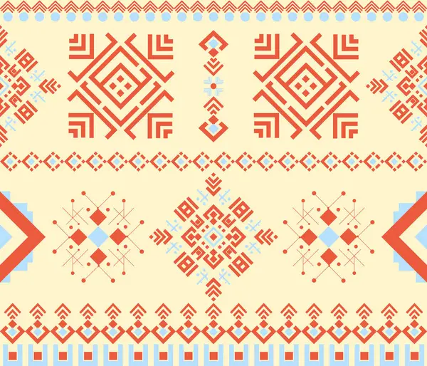 Kumaş, fayans ve halı, yaz rengi, Vektör ve İllüstrasyon için geometrik kabile deseni