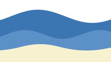 Beyaz Arkaplan üzerindeki Soyut Dalga Rengi Eğrileri Deseni 