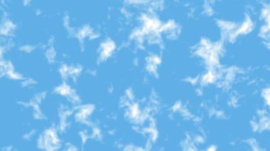 Pürüzsüz görsel geçişler için bulanık efektli mavi bulut arkaplanının döngü canlandırması