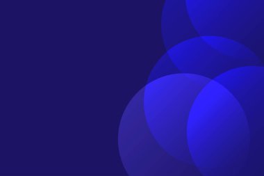 Katmanlı mavi geometrik şekiller ve gradyan tonlara sahip modern soyut arkaplan dairesi, dijital, teknoloji veya iş tasarımı için ideal, vektör çizimi