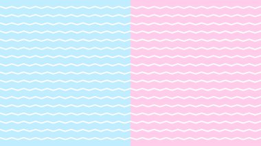 Minimum pastel zigzag deseni mavi ve pembe yarımlara bölünmüş, modern tasarım, duvar kağıdı veya yaratıcı projeler için mükemmel, vektör illüstrasyonu