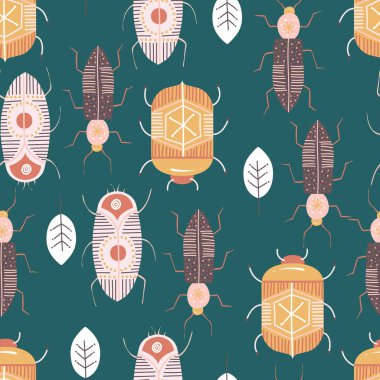 Hatalar ve Yapraklar Vektörsüz Desen