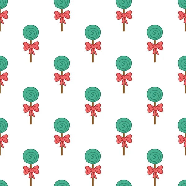 Motif Décoré Sans Couture Vectoriel Lollypop — Image vectorielle