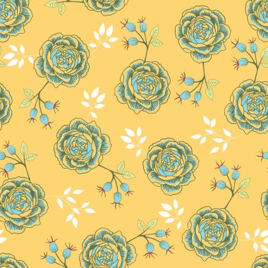 Bahar Yazı Çiçek Vektörü Kusursuz Desen