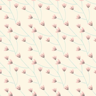 Hassas Yaz Çiçeği Vektörü Kusursuz Desen